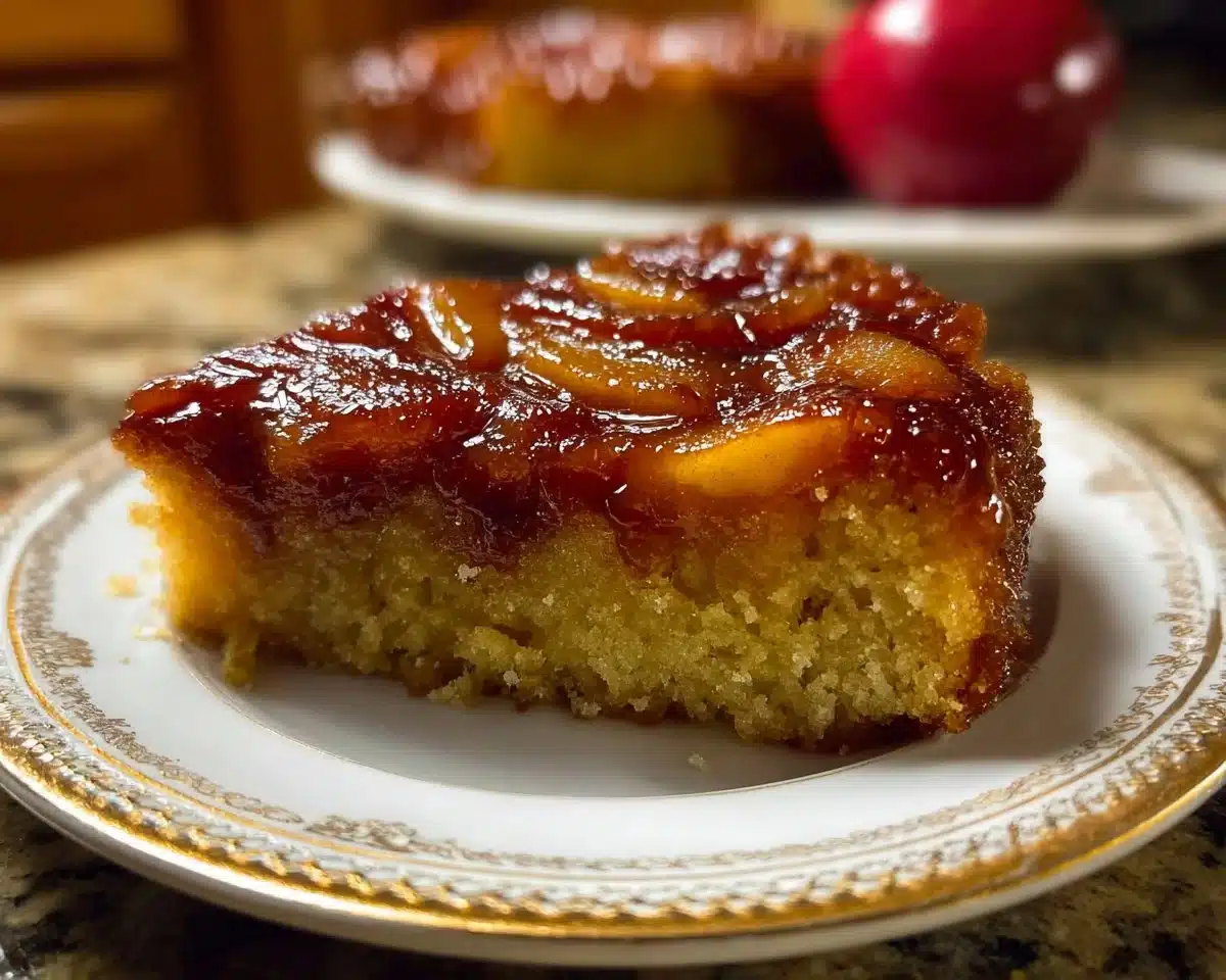Amazing Caramel Apple Upside-Down Cake