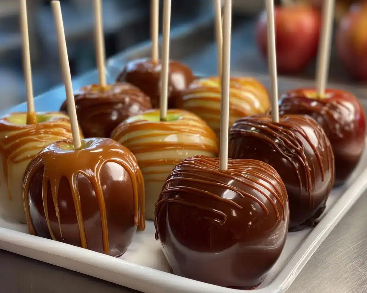 Caramel and Chocolate-Dipped Apples