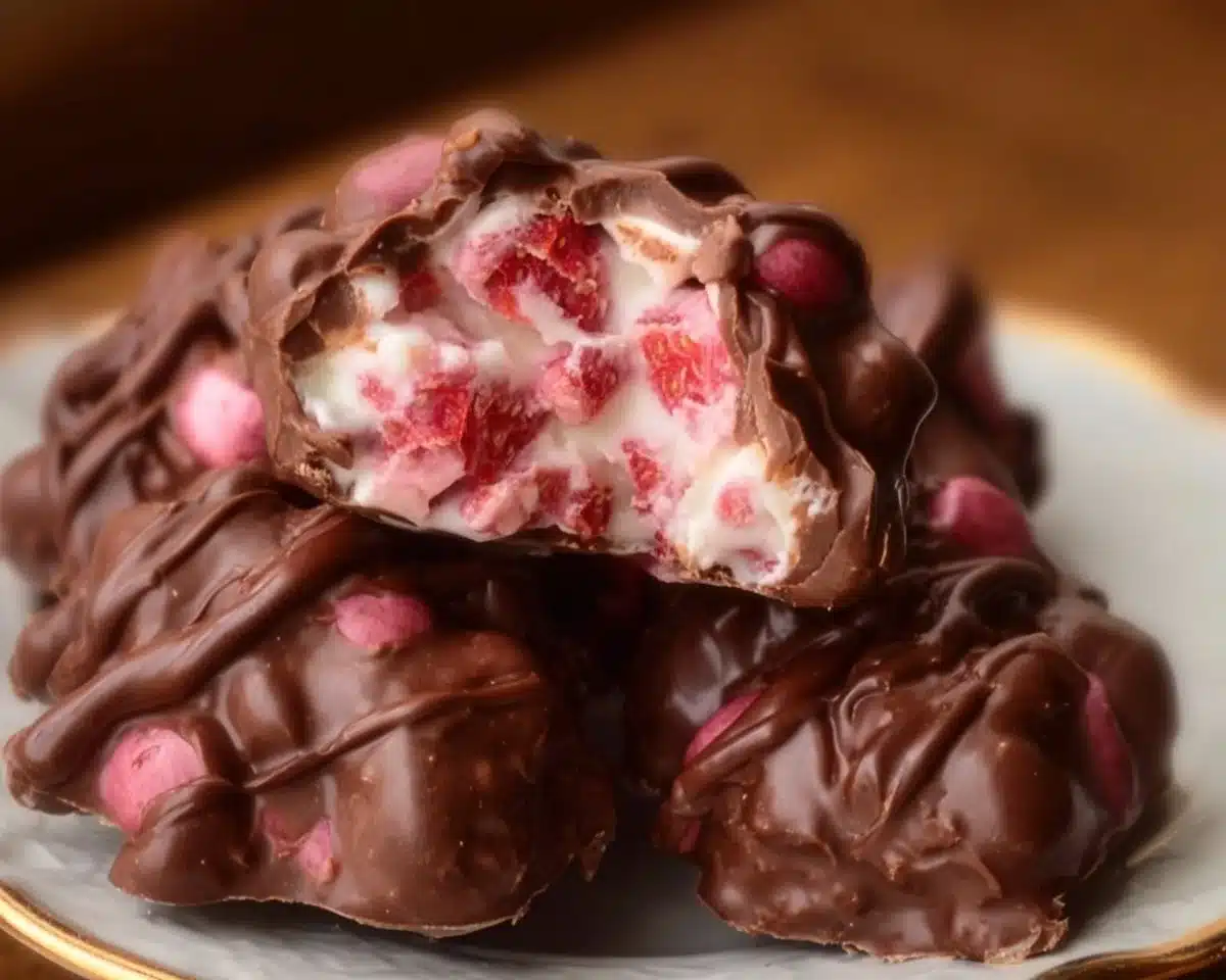 Delicious Chocolate Strawberry Yogurt Clusters for a sweet snack