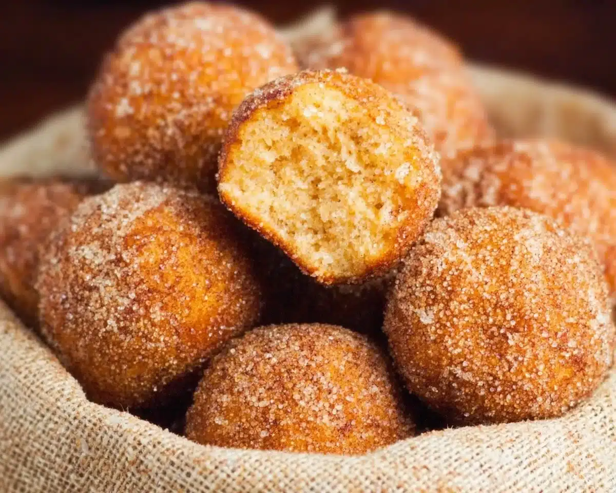 Cinnamon Sugar Baked Donut Holes