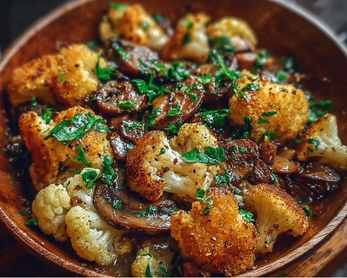 Garlic Mushroom Cauliflower Skillet