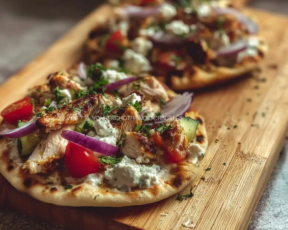 Greek Style Chicken Flatbreads