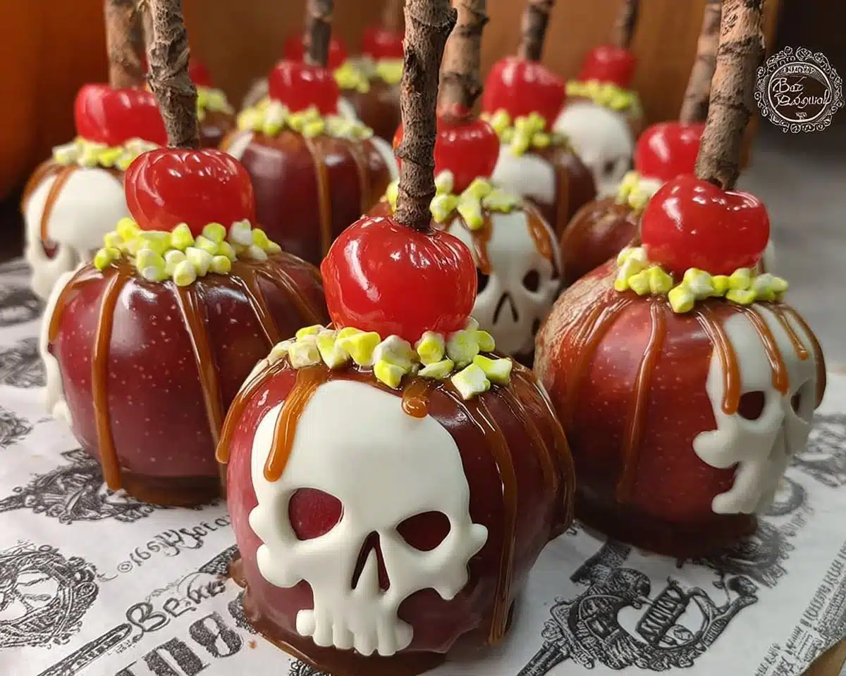 Disney-themed poison caramel apples for Halloween event by Jose Barajas on Instagram