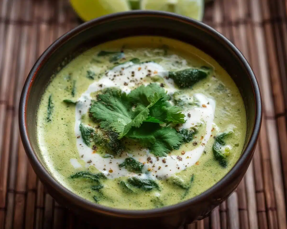 Keto Coconut Milk and Spinach Soup