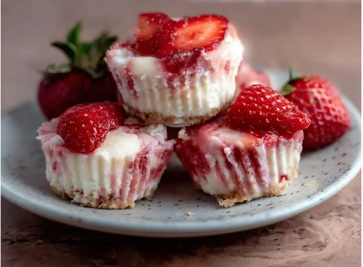 Delicious Keto Strawberry Cheesecake Fat Bombs for a low-carb treat