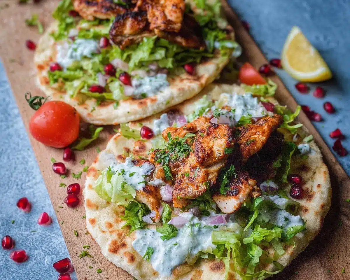 Moroccan Chicken Flatbreads