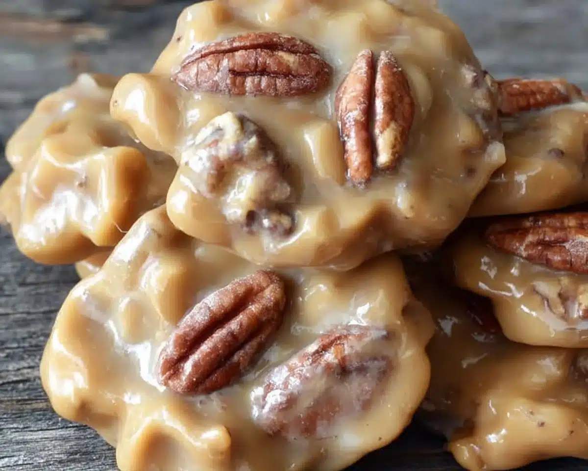 Delicious creamy Pecan Pralines perfect for keto dessert lovers