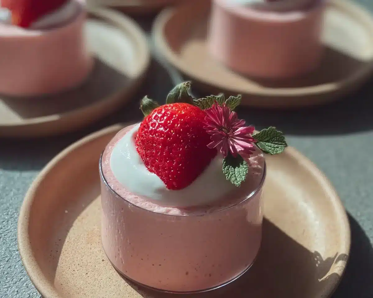 3 Ingredient Strawberry Mousse