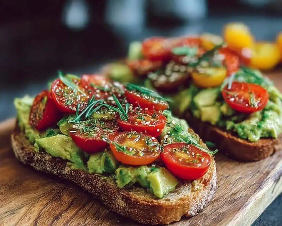 Avocado Toast with Tomatoes
