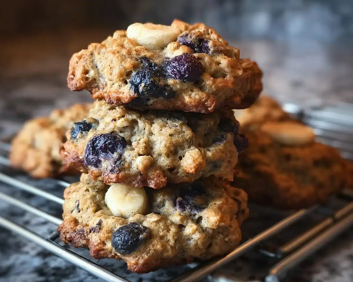 Banana Blueberry Breakfast Cookies