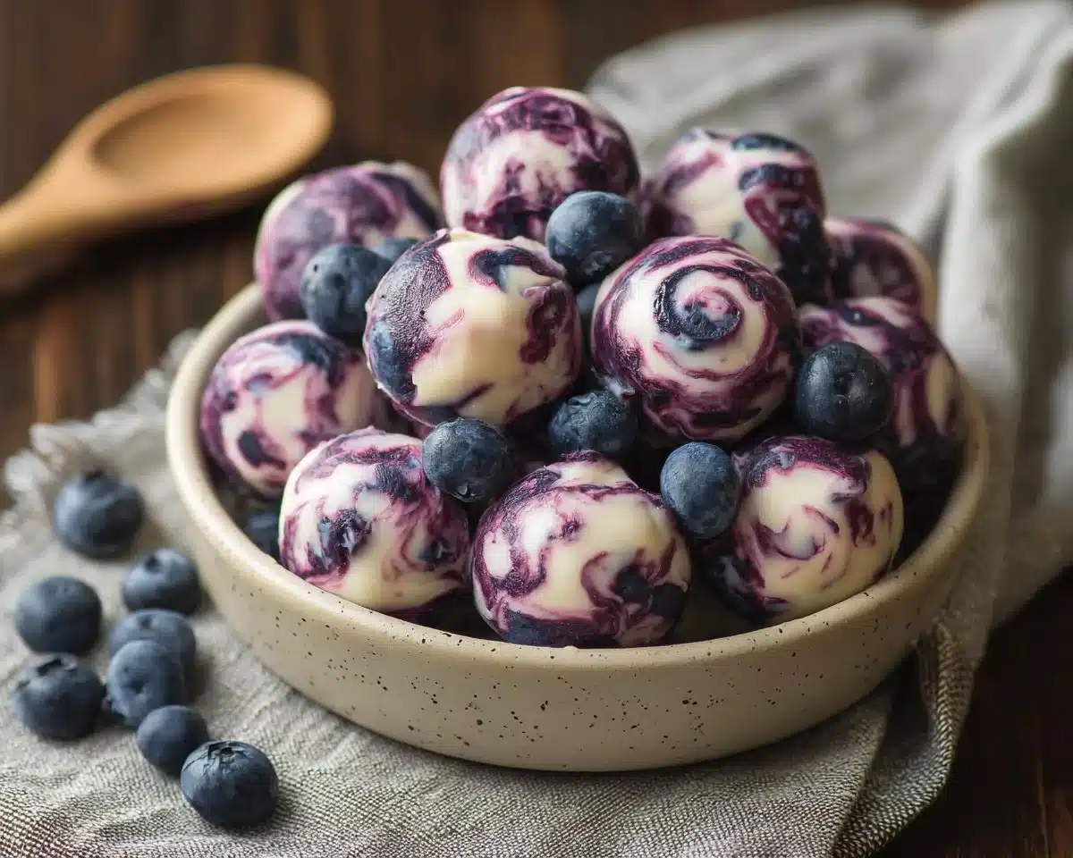 Blueberry Greek Yogurt Bites