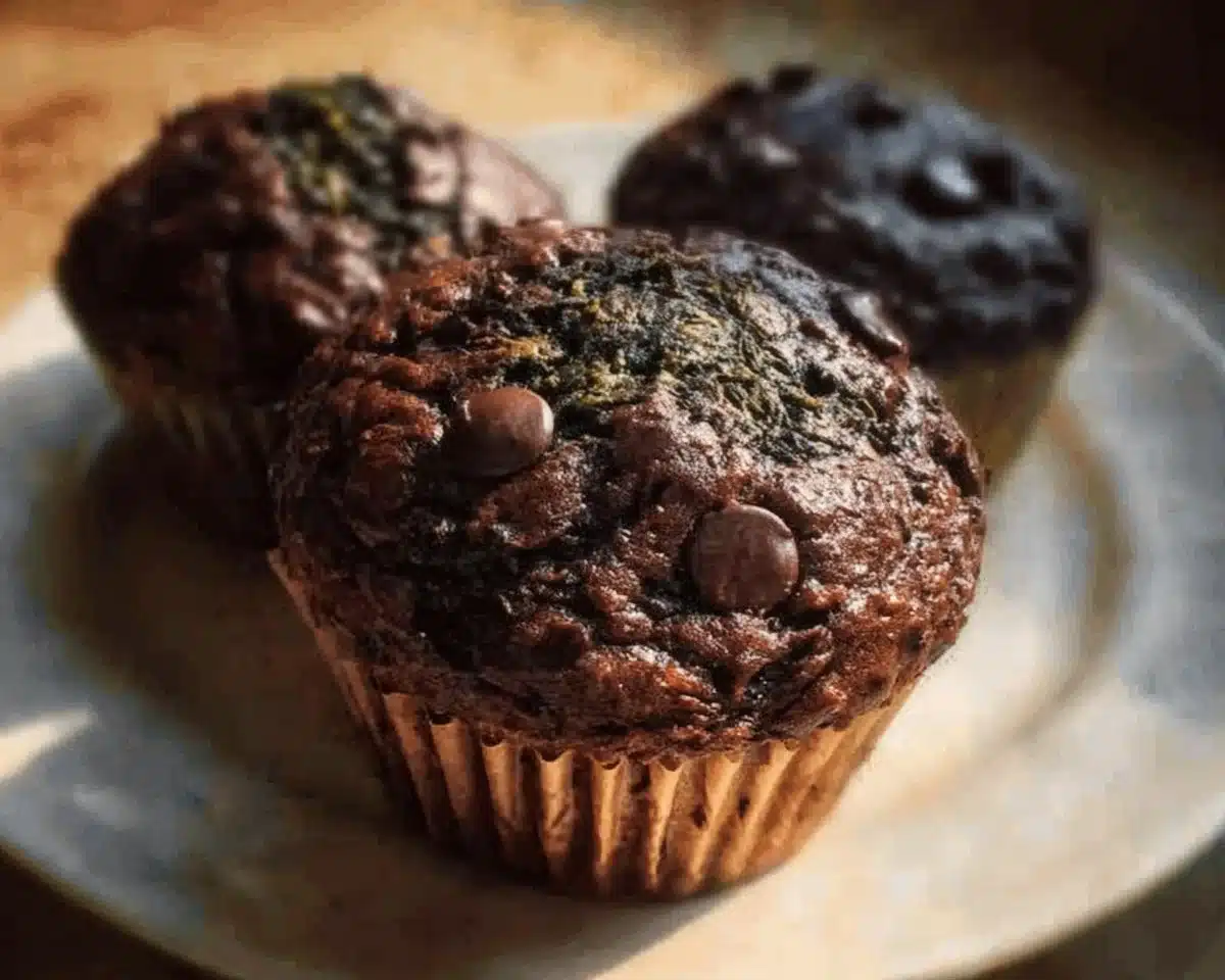 Chocolate Spinach Muffins