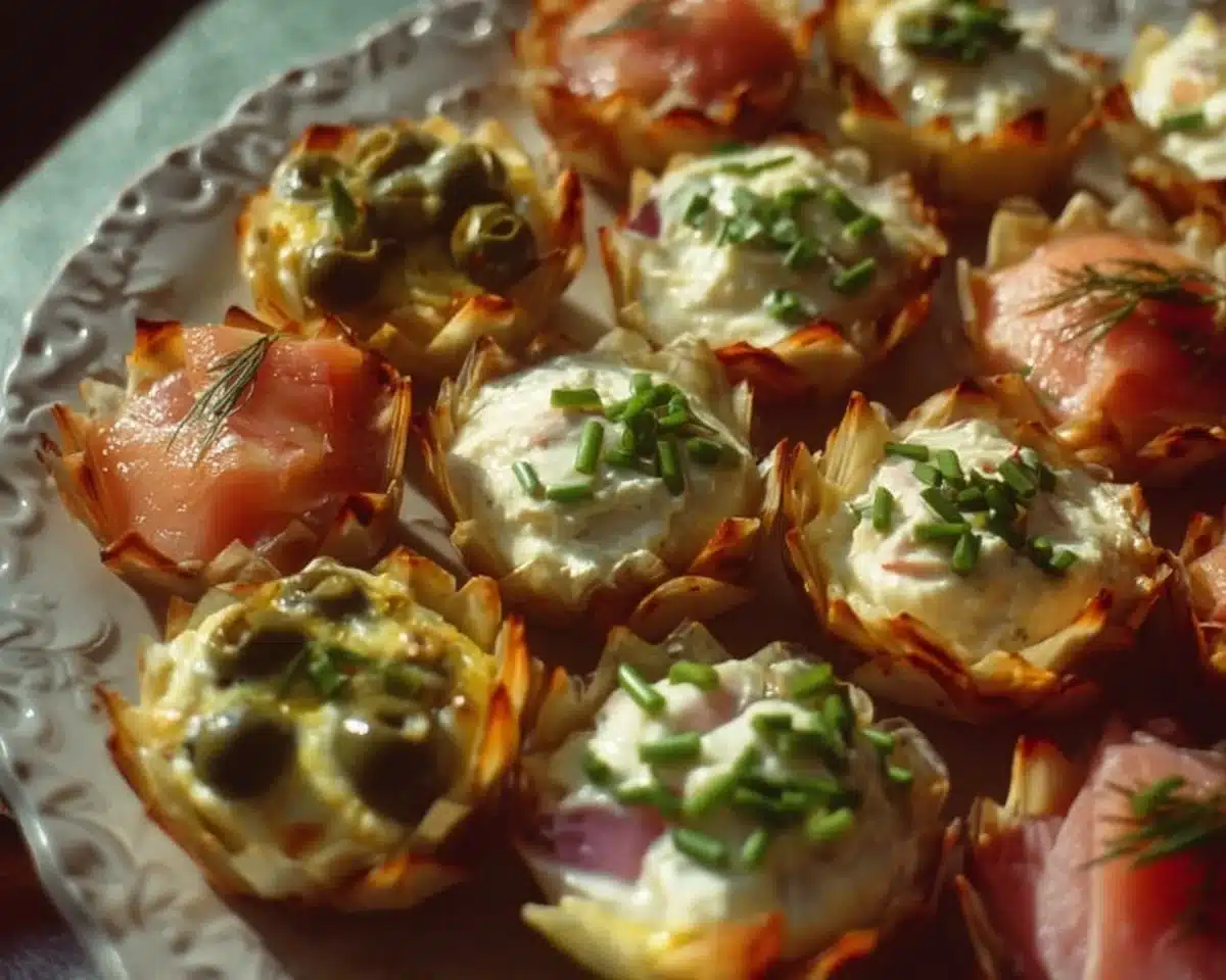 Delicious selection of cold appetizers for parties and gatherings.