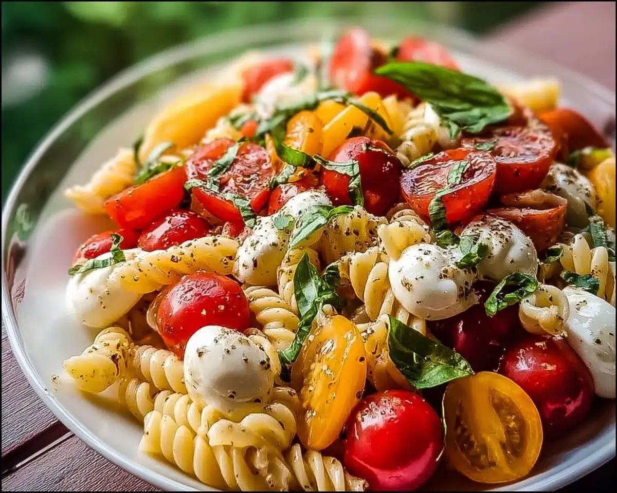 Colorful Caprese Pasta Salad