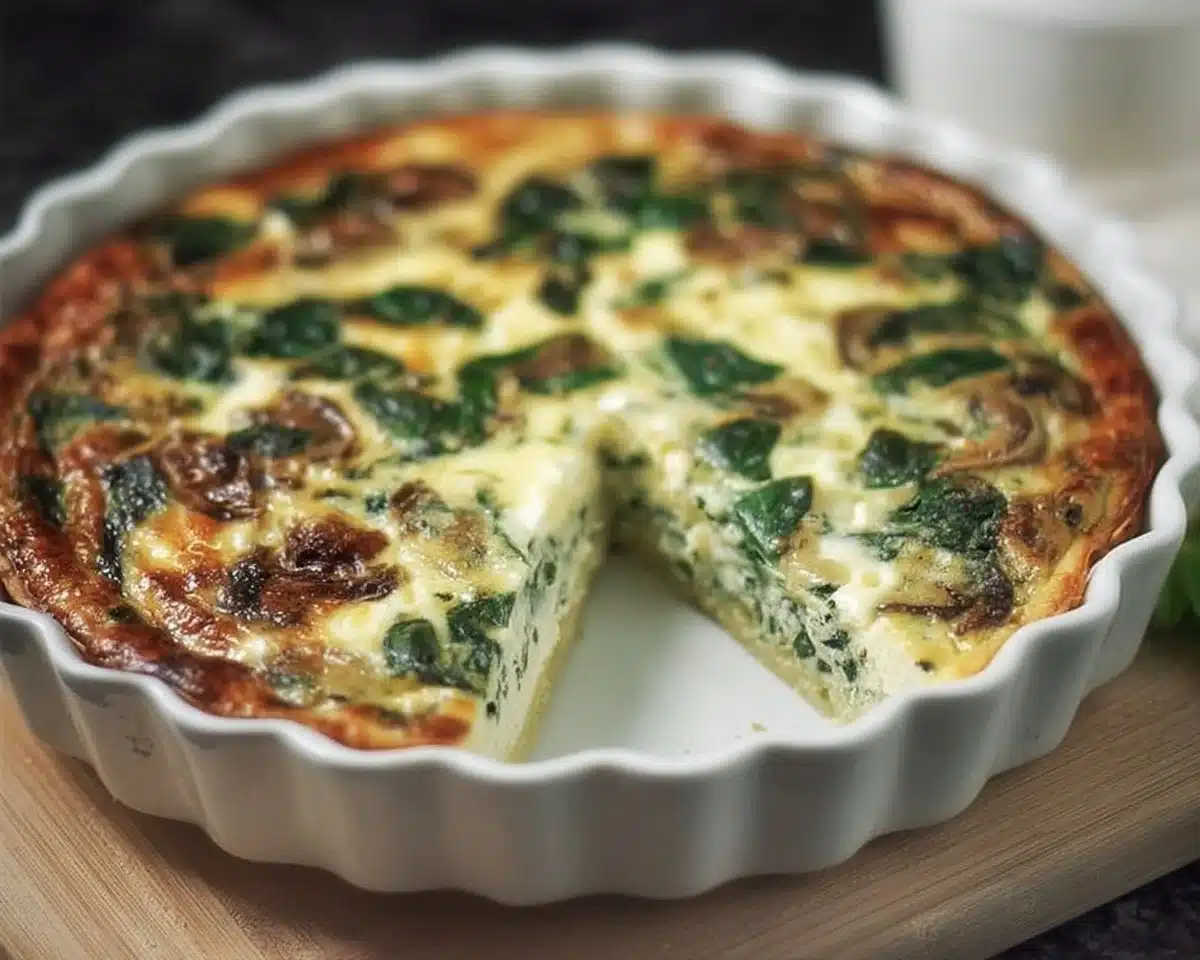 Crustless Spinach Quiche