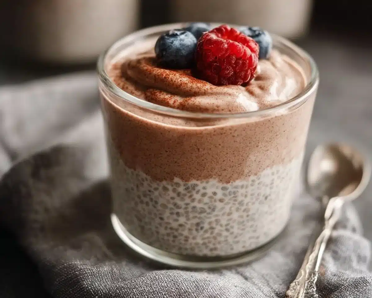 Deliciously creamy chia seed pudding served in a bowl, perfect for babies