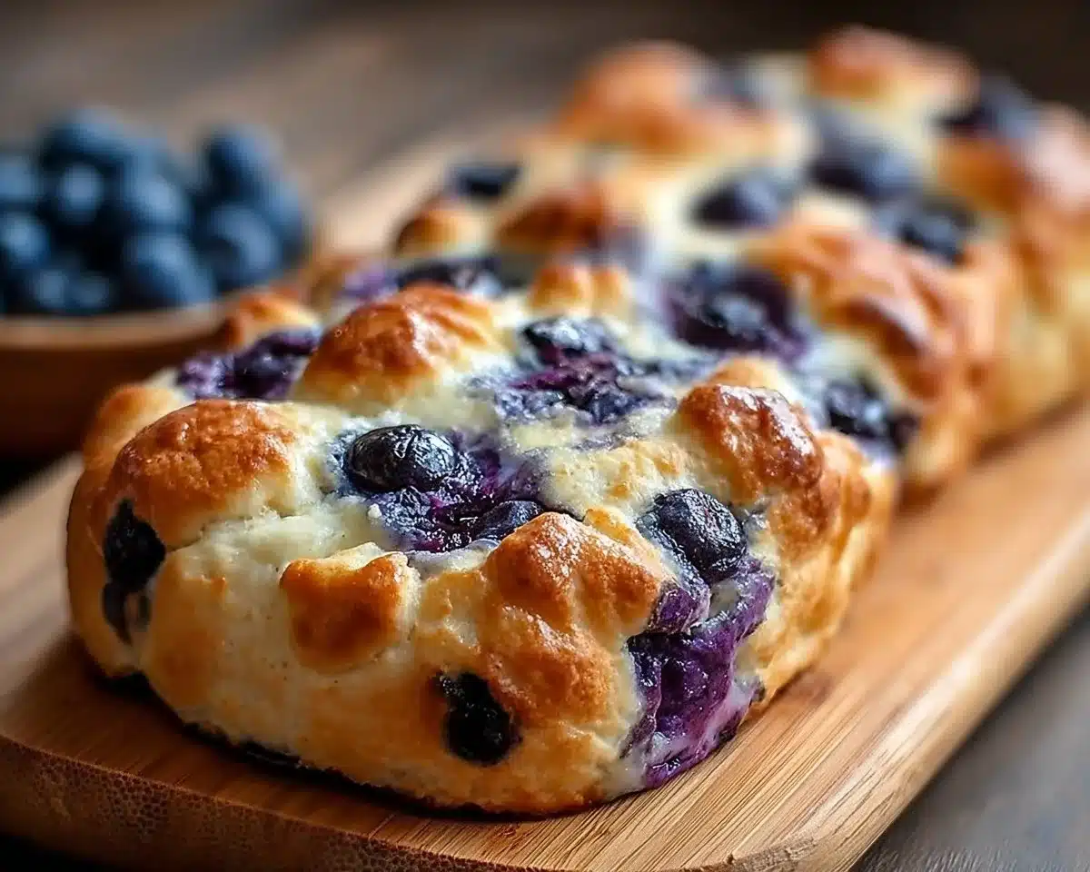 Fluffy Blueberry Cottage Cheese Cloud Loaves