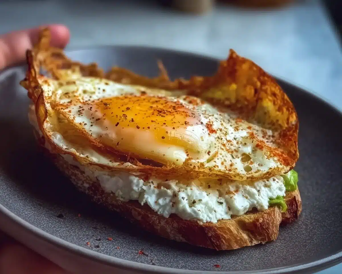 Fried Egg Sandwich with Feta