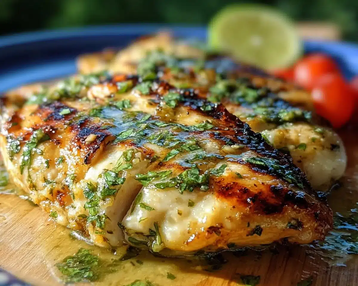 Grilled Salsa Verde Pepper Jack Chicken