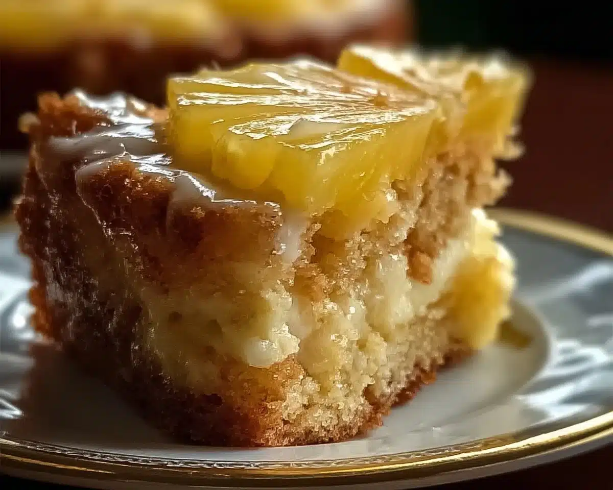 Delicious Hawaiian Pineapple Cake with fresh pineapple and coconut frosting