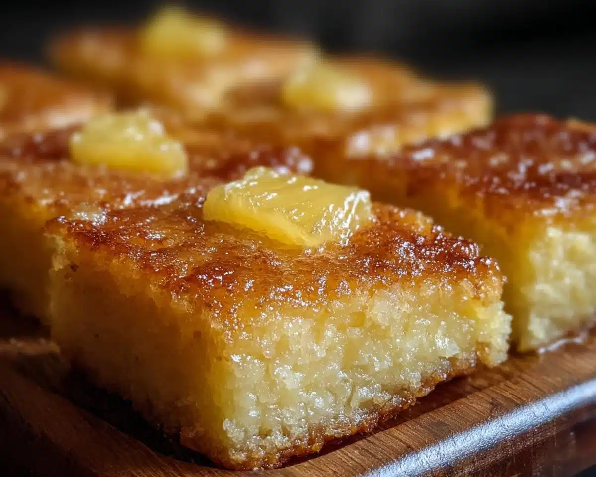Hawaiian Pineapple Cake Bars