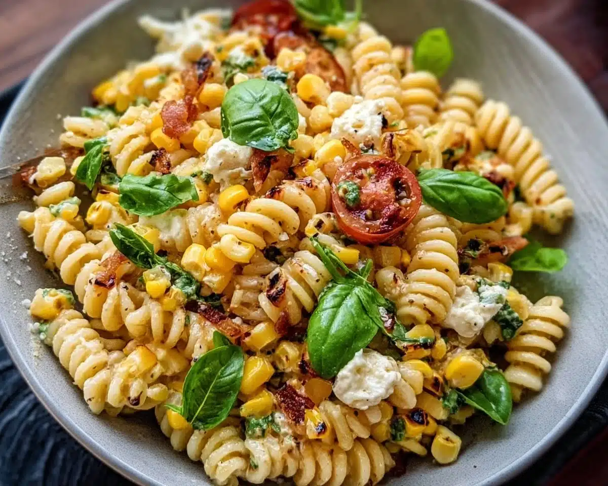 Juicy Street Corn Pasta Salad