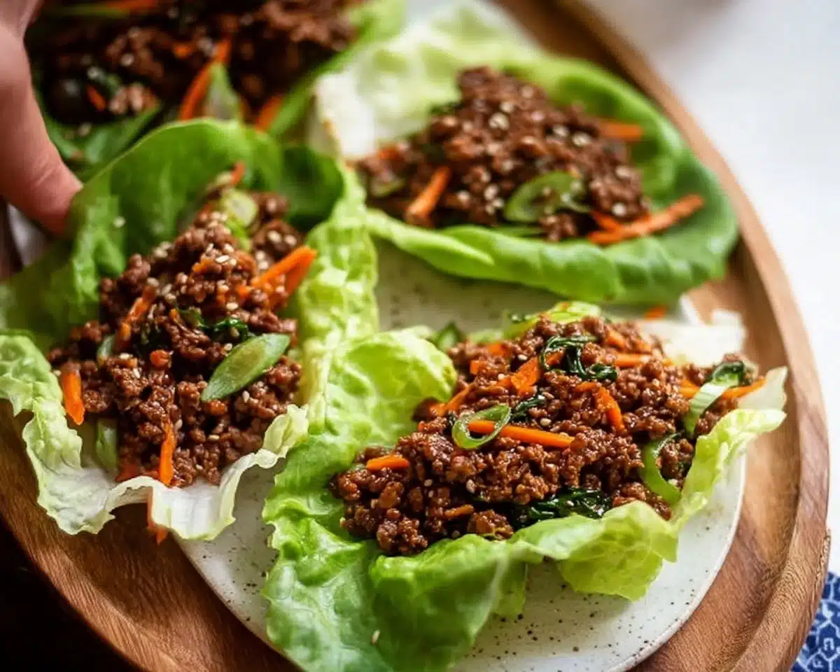 Low Carb Korean Beef Lettuce Wraps