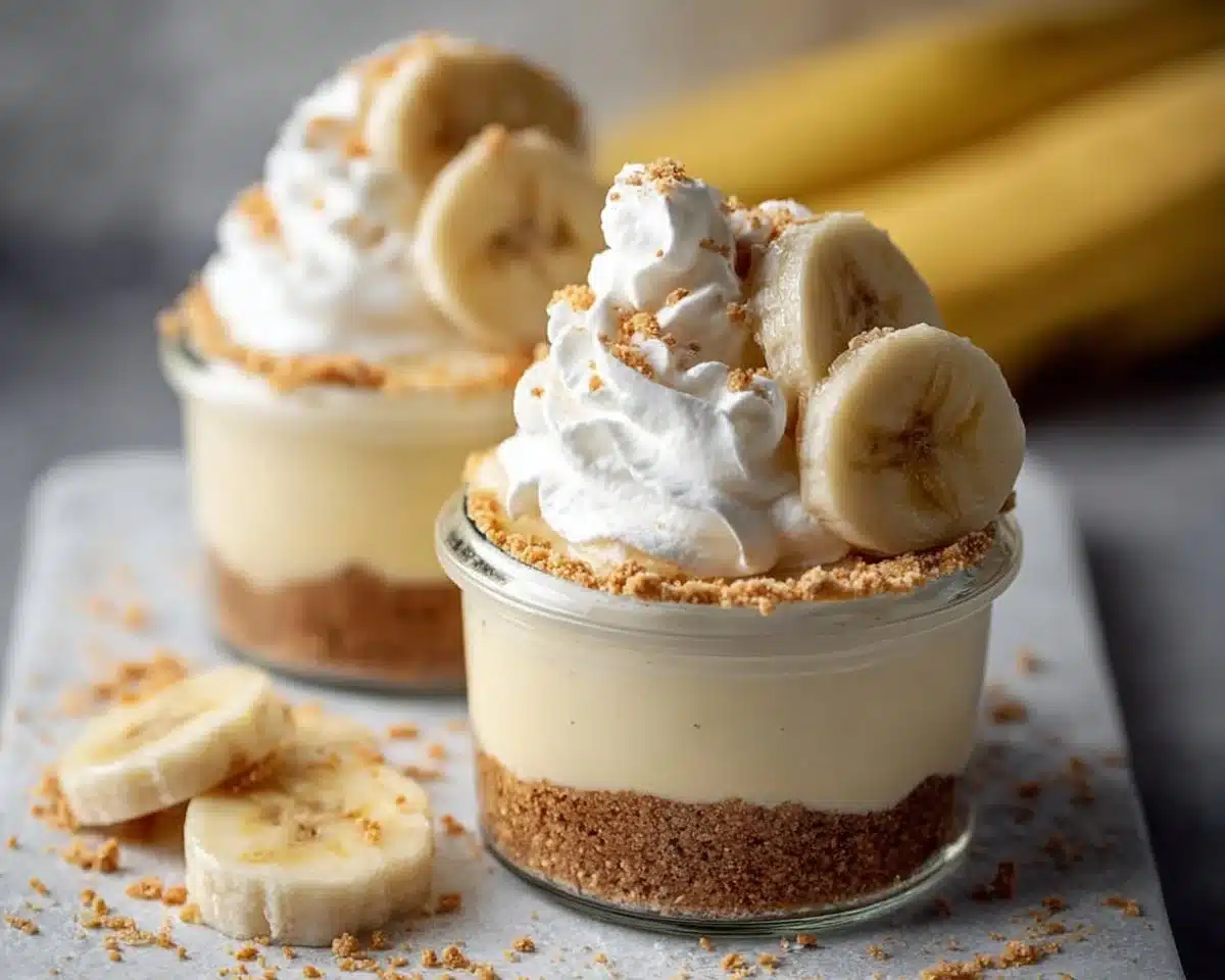 No-Bake Mini Banana Cream Pies