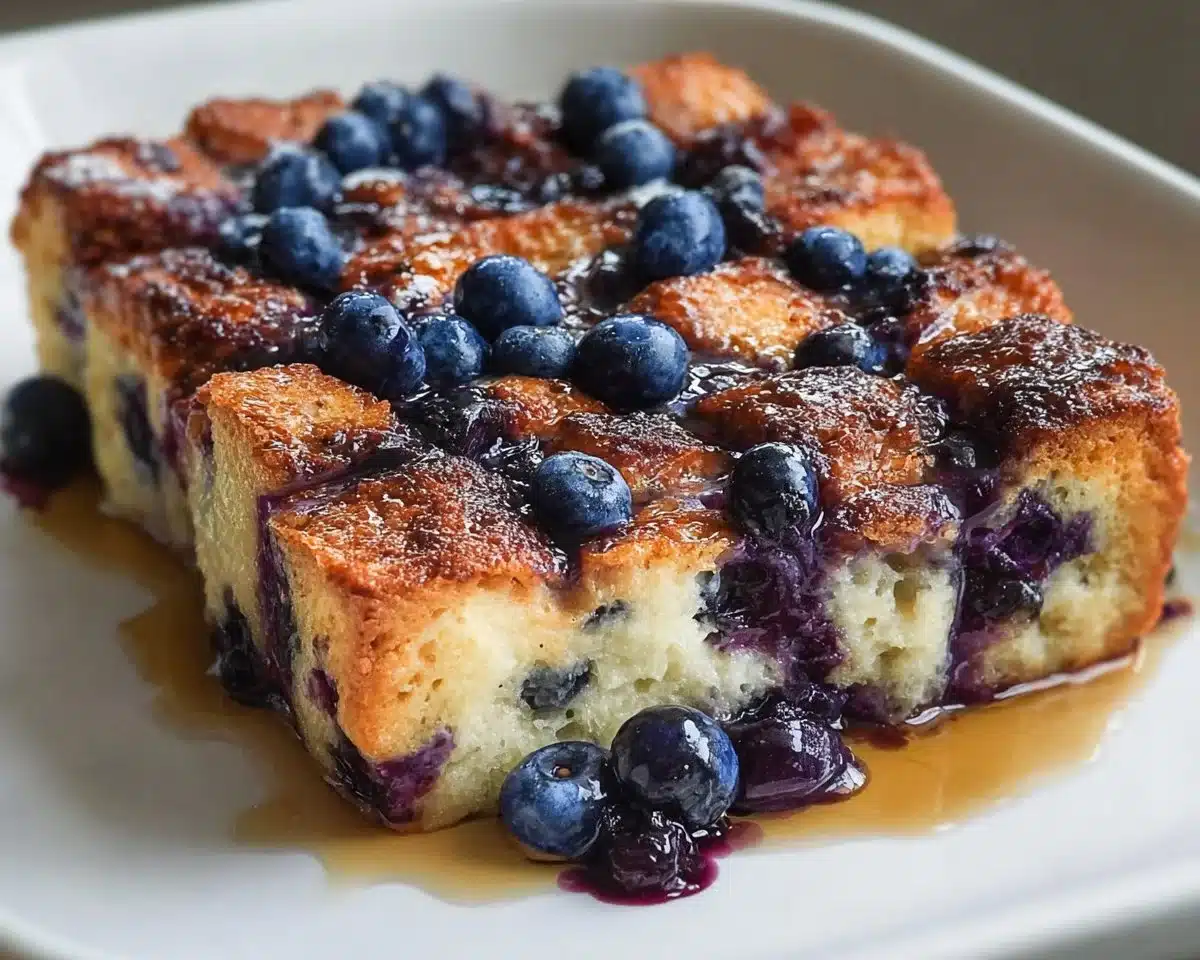 Quick Blueberry French Toast Casserole
