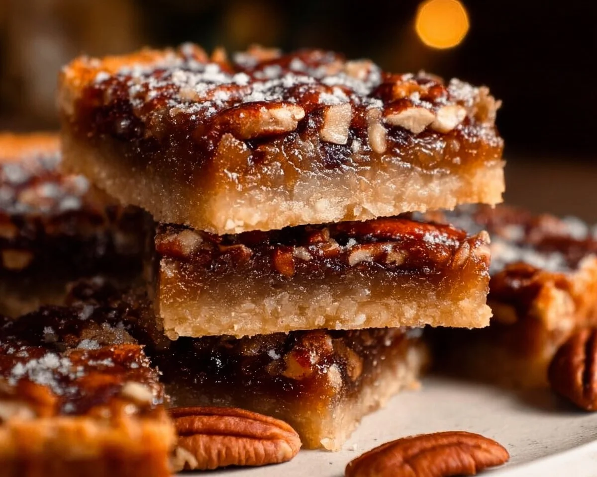 Salted Maple Pecan Pie Bars