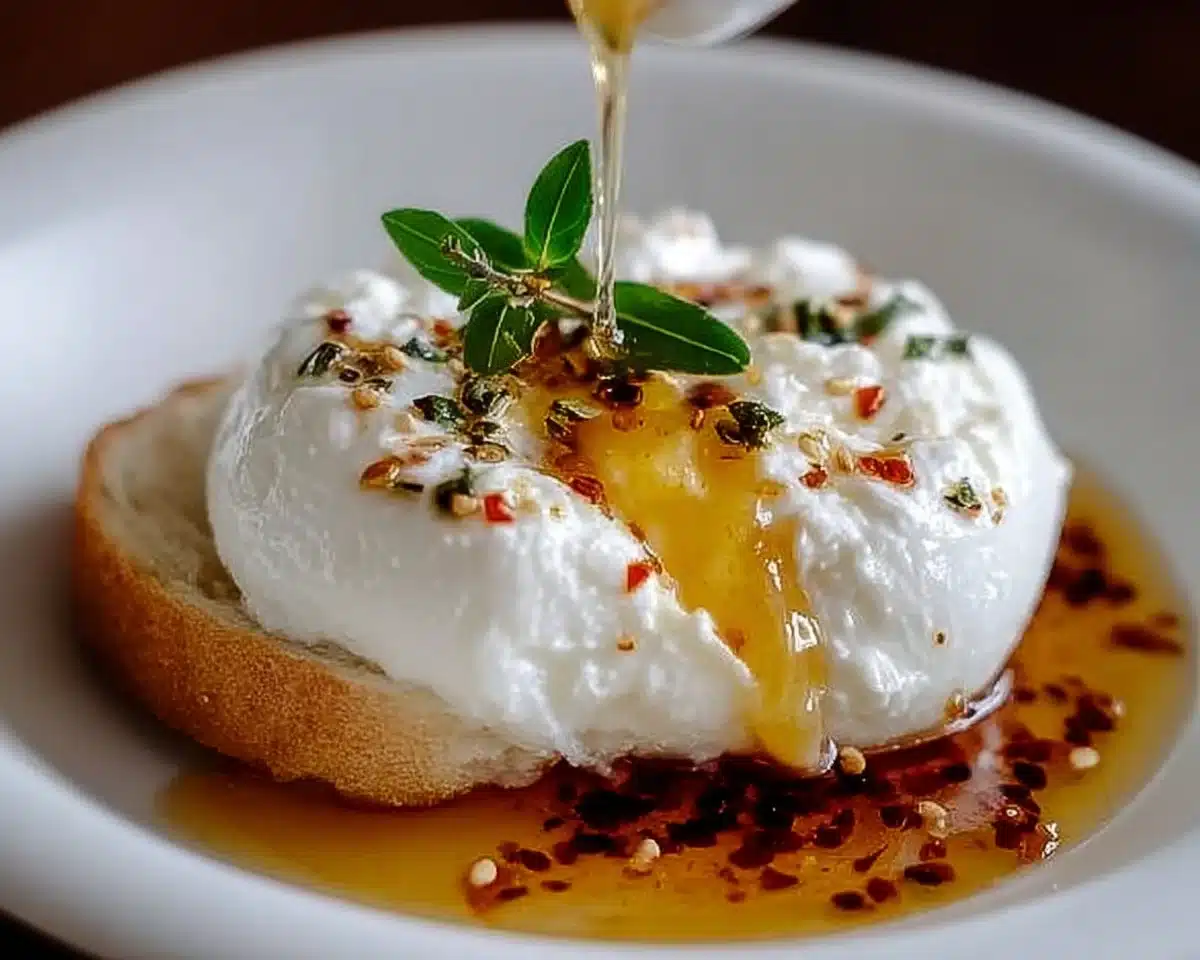 Simple Burrata Appetizer with Honey