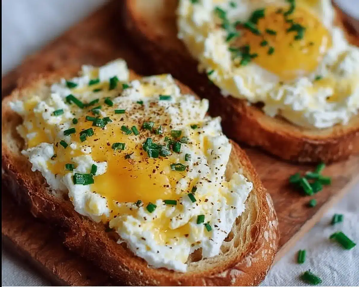 Simple Egg and Ricotta Toast