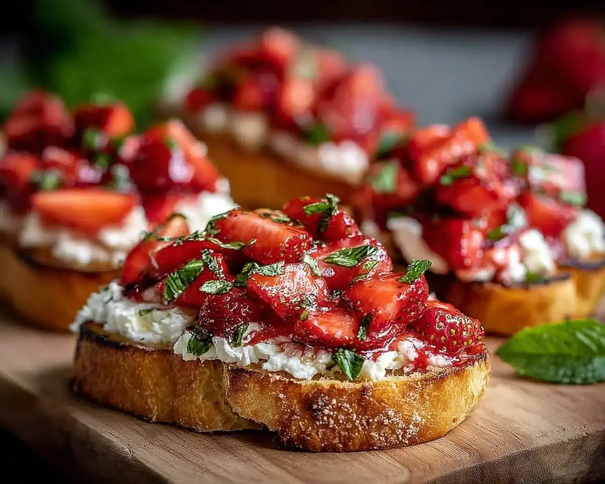 Strawberry Ricotta Bruschetta