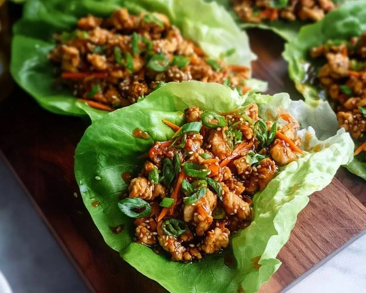 Thai Chicken Lettuce Wraps
