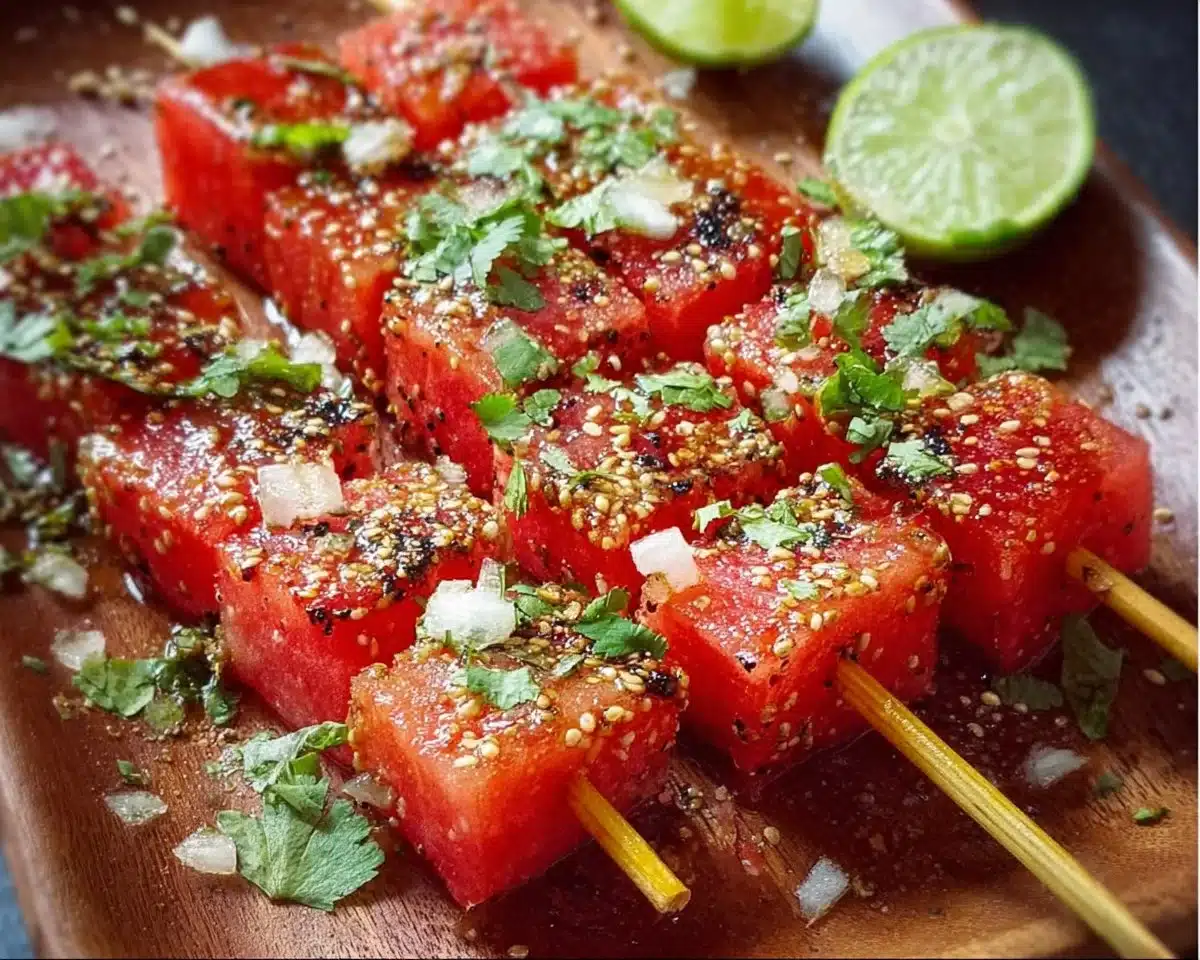 Watermelon Tajín Skewers