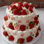 2 tier strawberry birthday cake decorated with flo 2026 05 30 172602 1024x819 1