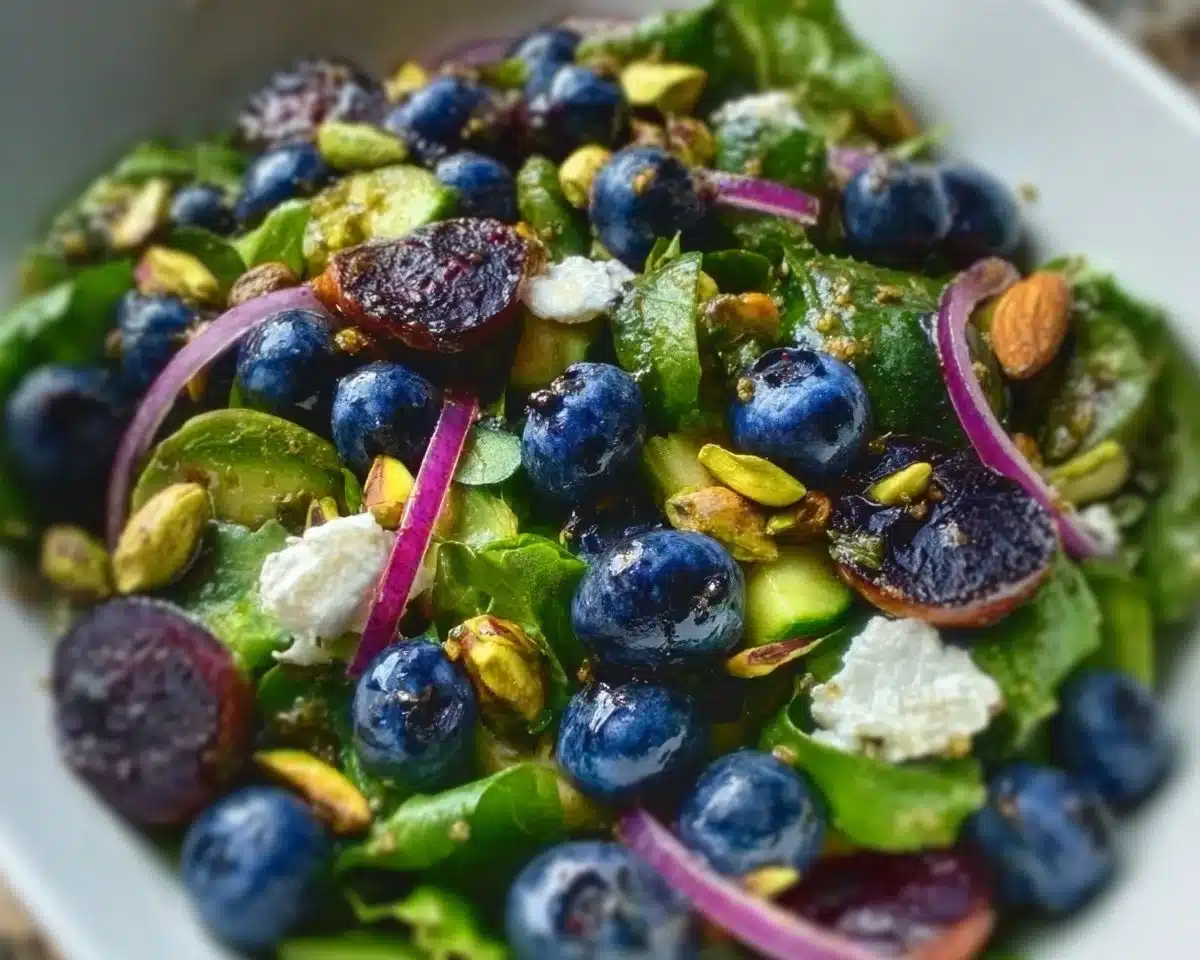 Blueberry Pistachio Spring Salad that Brightens Your Day