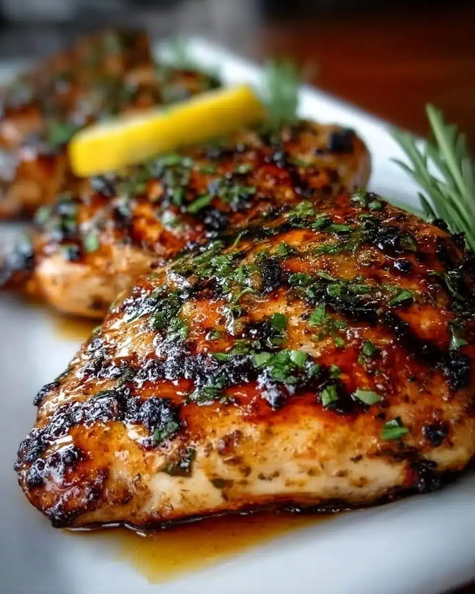 Delicious Key West grilled chicken served with tropical sides
