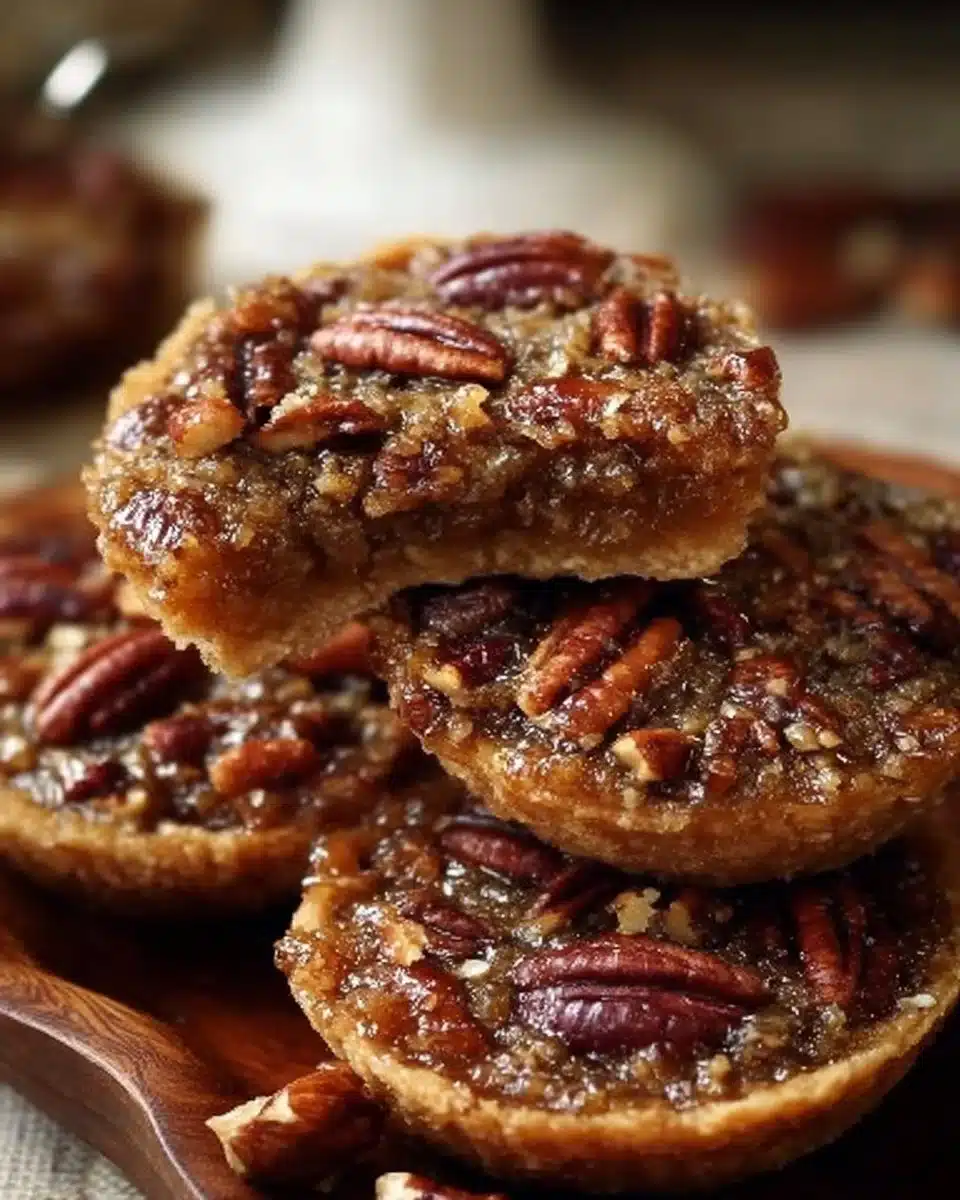 Delicious mini pecan pies, a perfect treat for dessert lovers.