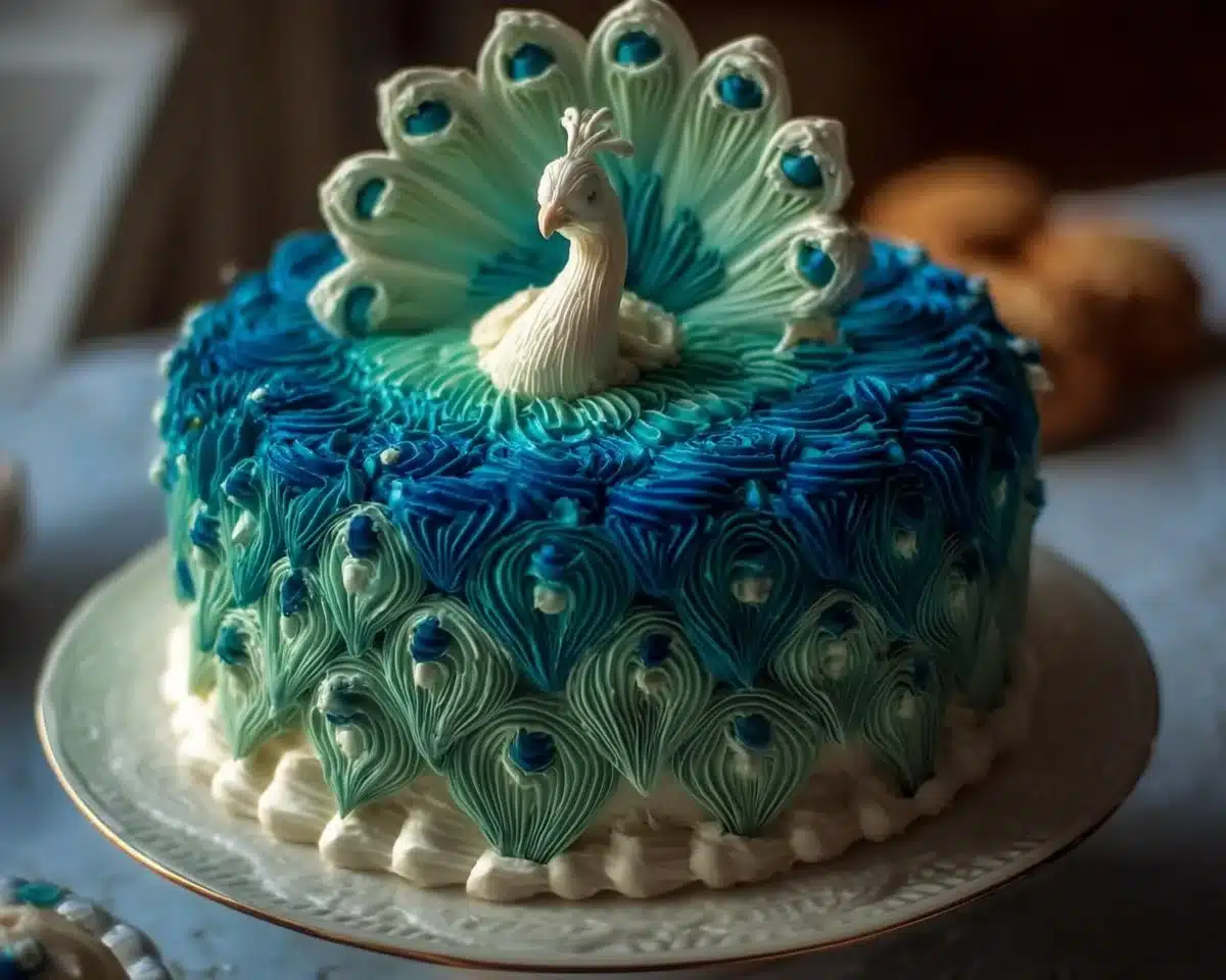 Peacock Ombre Cake