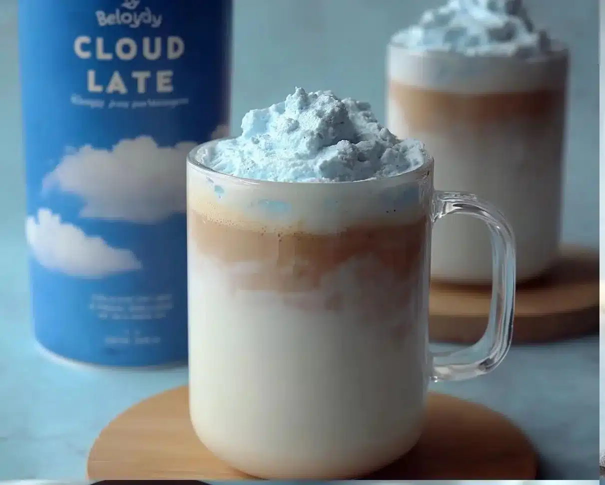 Fluffy latte topped with milk foam in a cozy setting - perfect for coffee lovers.