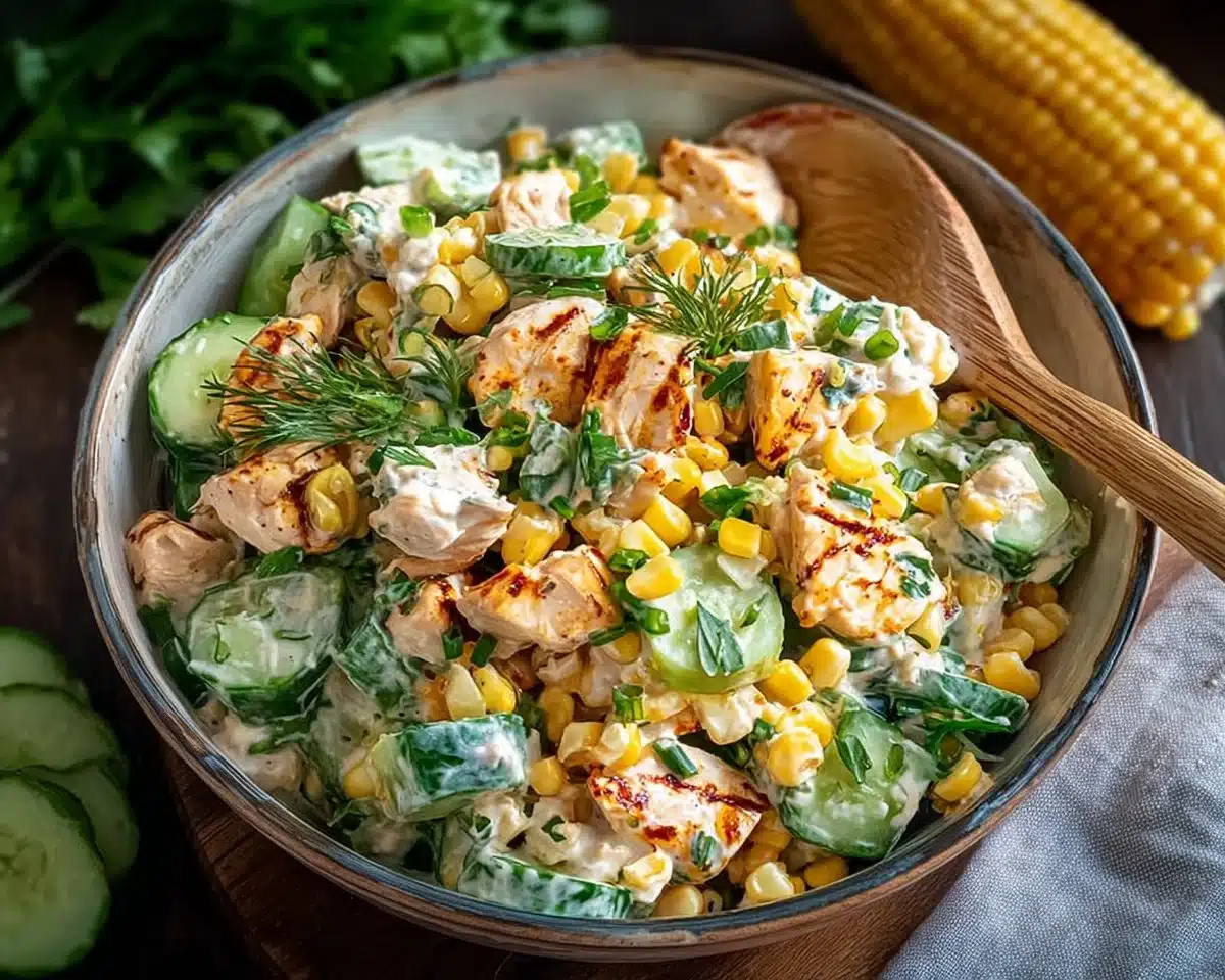 Street Corn Creamy Cucumber Chicken Salad: An Amazing Ultimate Recipe