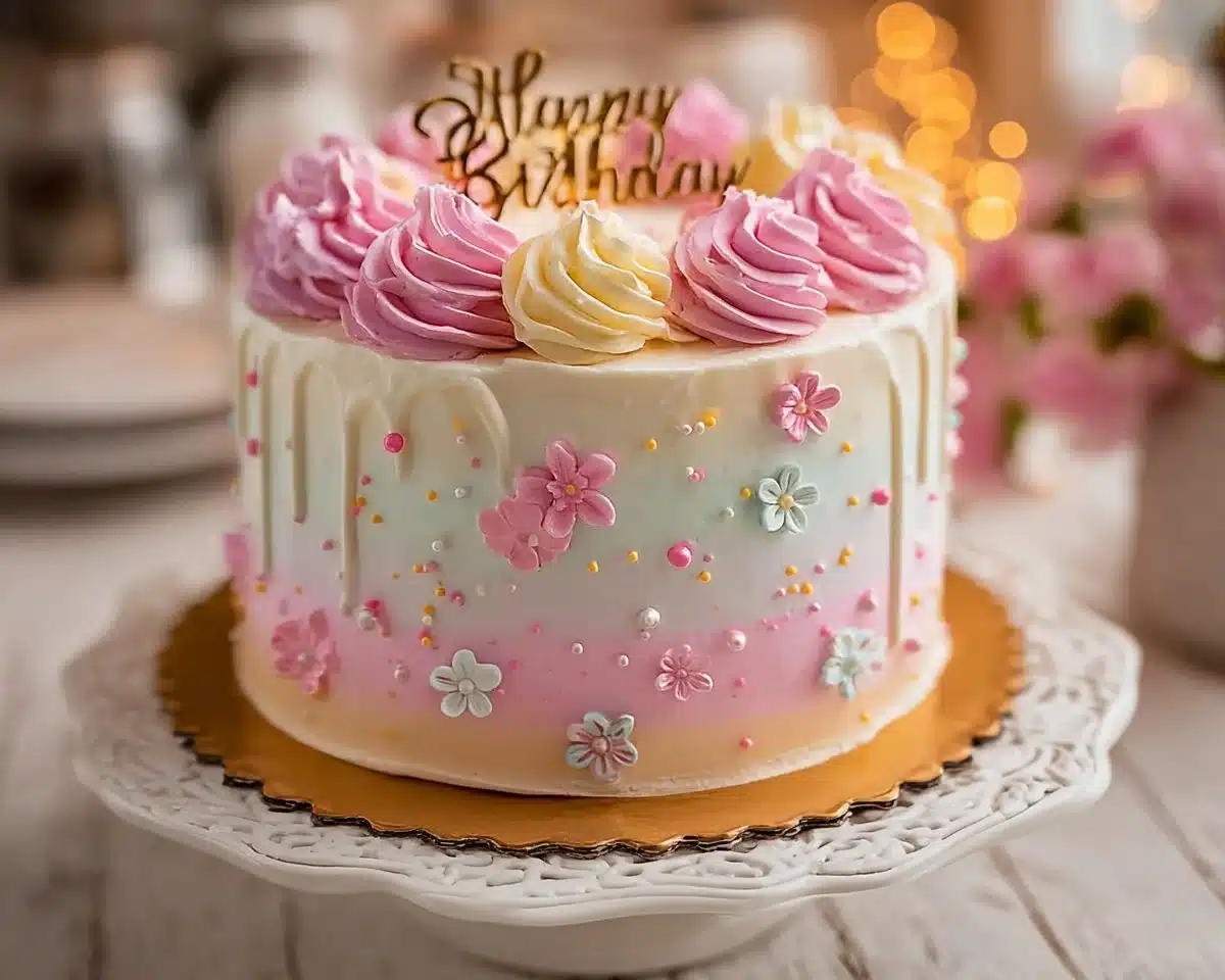 Trend Pastels 2026 for Women | Round Cakes for Women, Birthday Cake for Mom, Cute Birthday Cakes