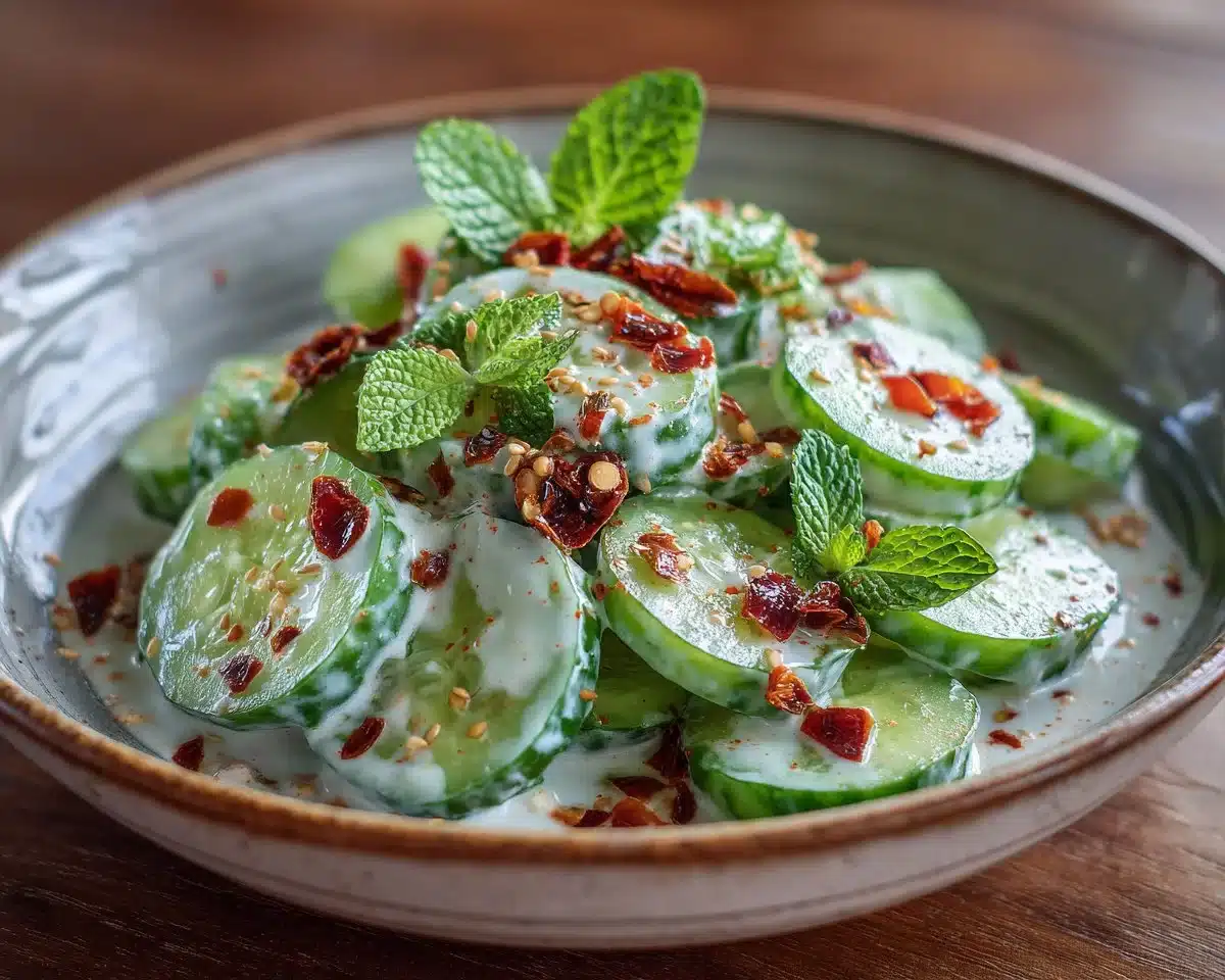 Viral Creamy Asian Cucumber Salad — Easy & Addictive