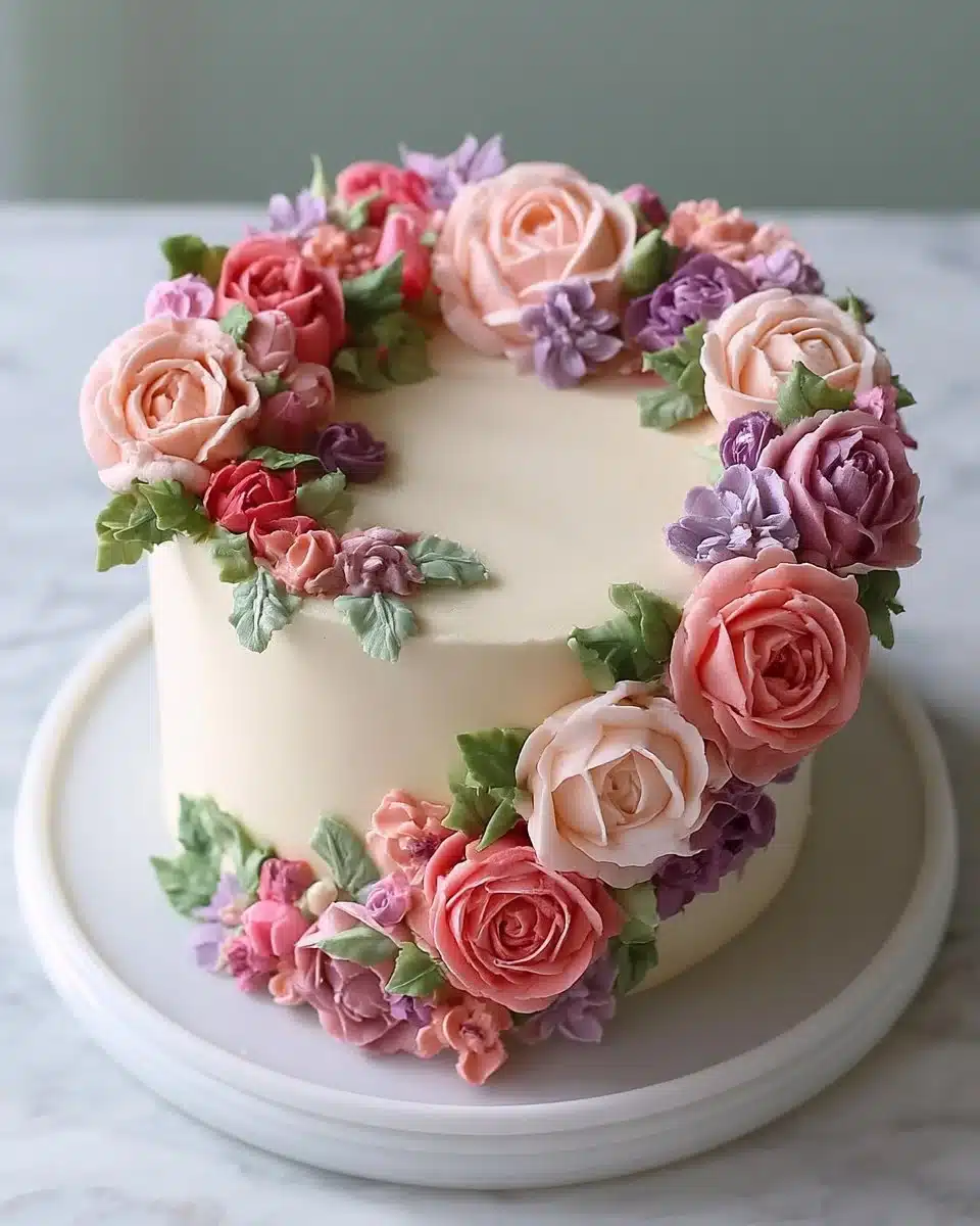 Buttercream cakes for women | Birthday cakes for women with flowers, Simple cake designs with flowers, Flower theme cake ideas.