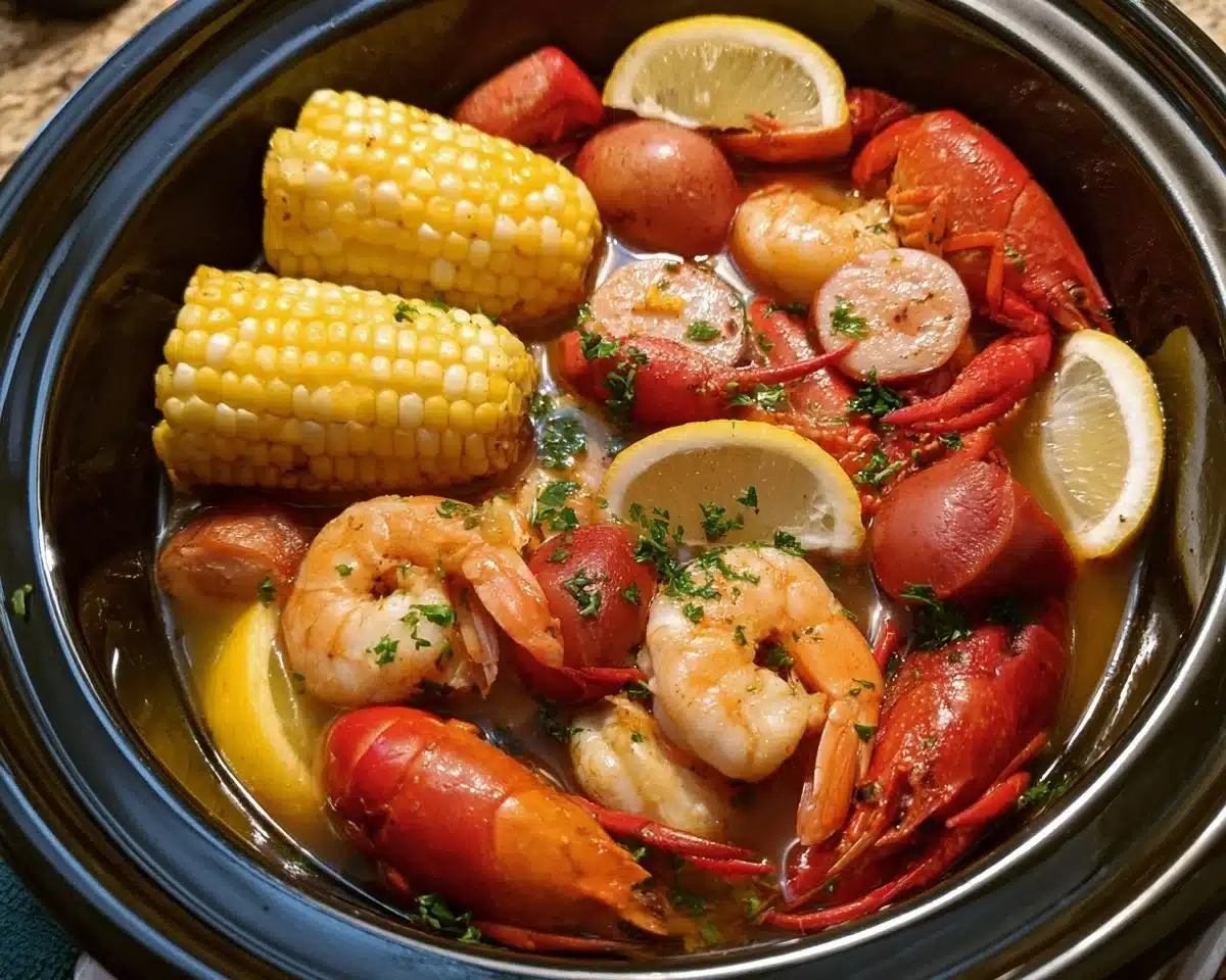 Easy Crockpot Seafood Boil