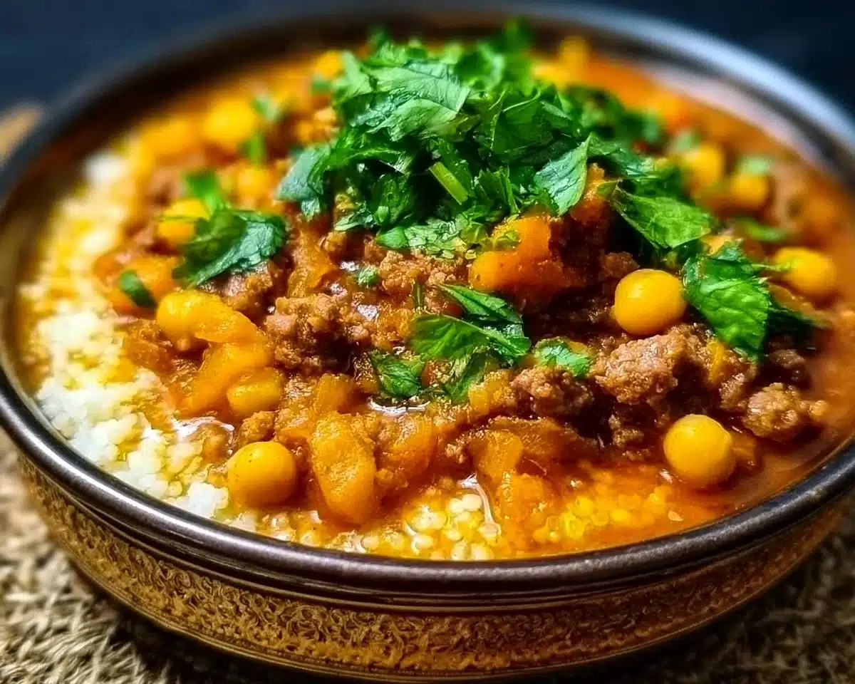 Easy Moroccan Ground Lamb Stew