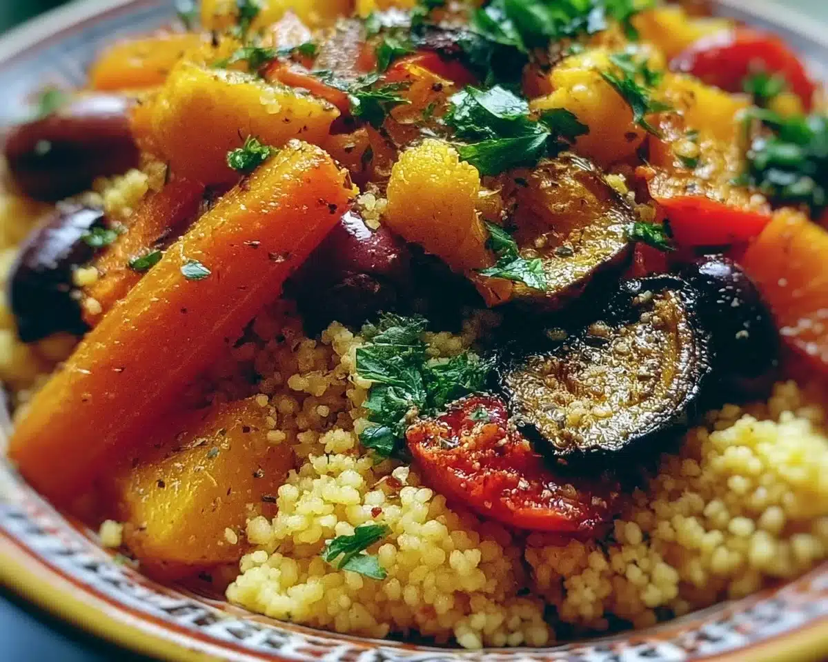 Moroccan Couscous with Roast Vegetables