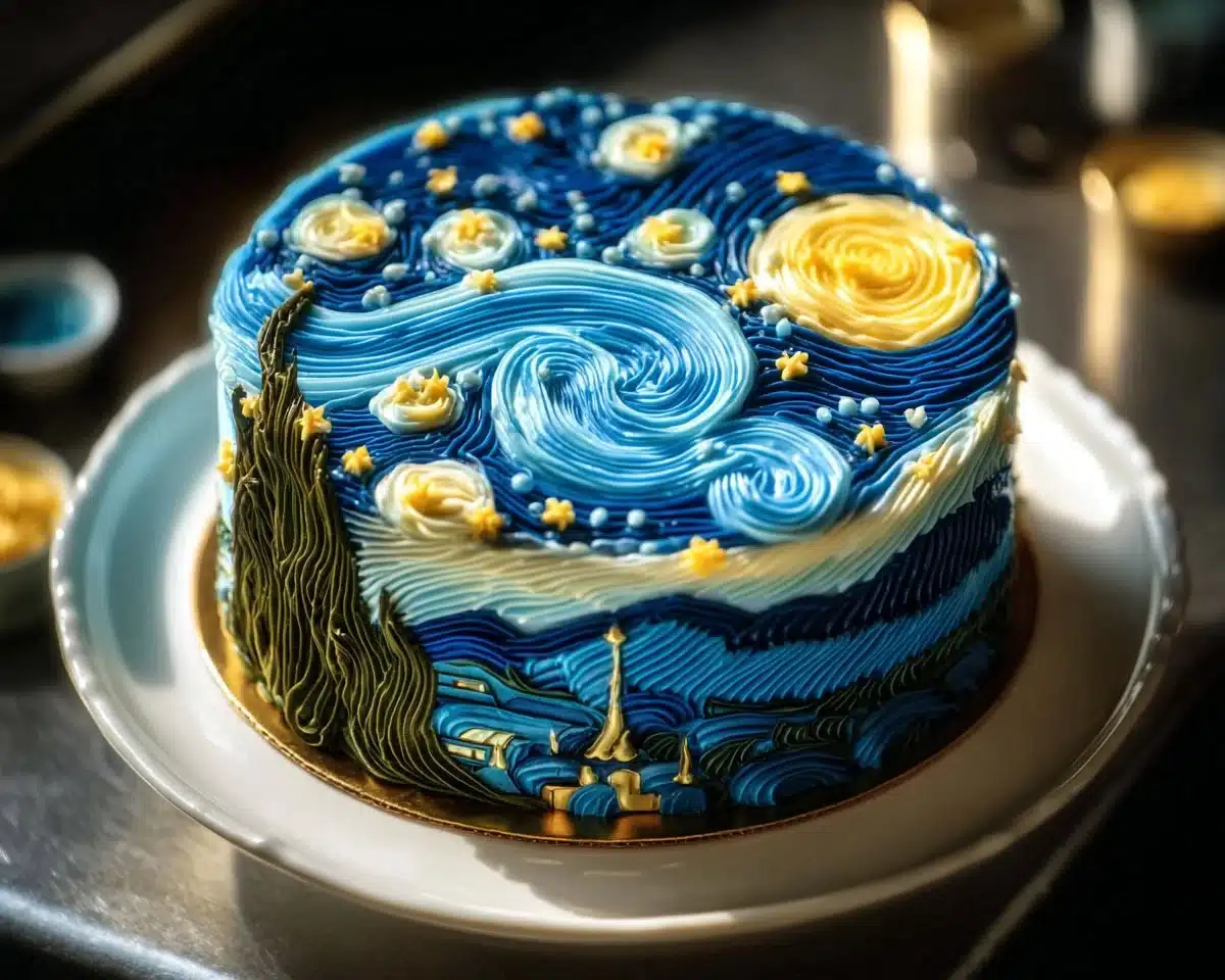 Starry Night Cake