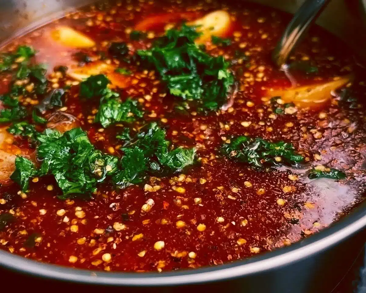 The Ultimate Deep Red-Orange Seafood Boil Sauce
